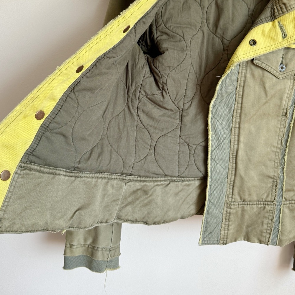 Y2K Diesel Khaki Green Big Collar Jacket - Picture 3 of 7